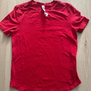 lululemon athletica Red Short Sleeve Tee